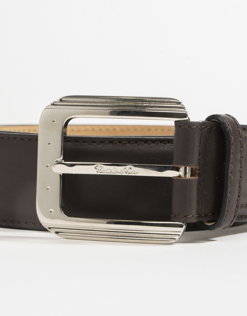 Castello d'Oro Brown Calf Leather Belt image